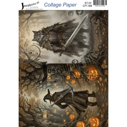 Wolf en heks - Josephiena's collagepapier - CP-189