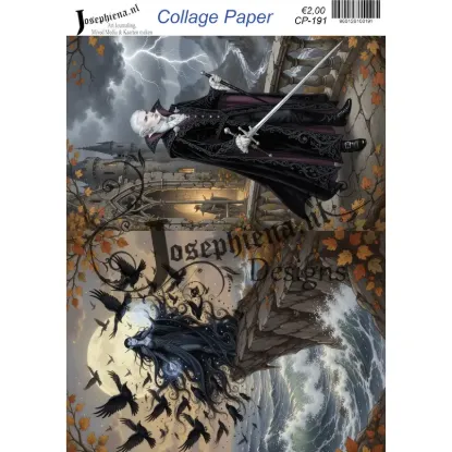 Vampier en raven - Josephiena's collagepapier - CP-191