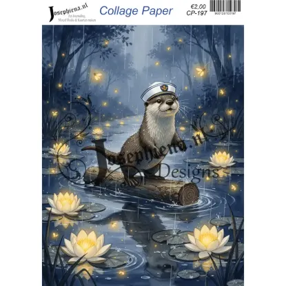 Otter met zeemanshoed - Josephiena's collagepapier - CP-197